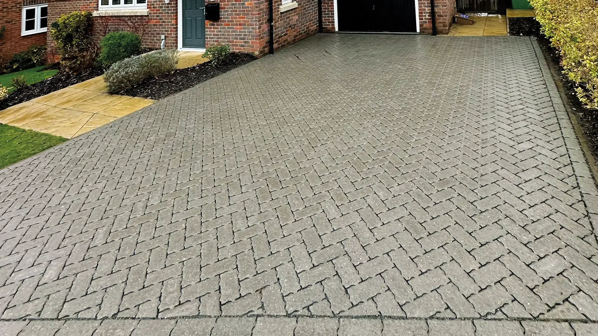 Herringbone Block Paving Driveway