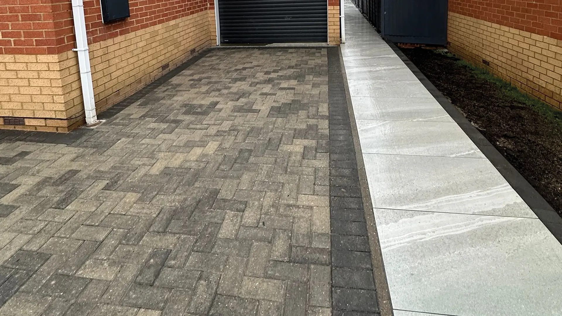 Stone Driveway with Edging