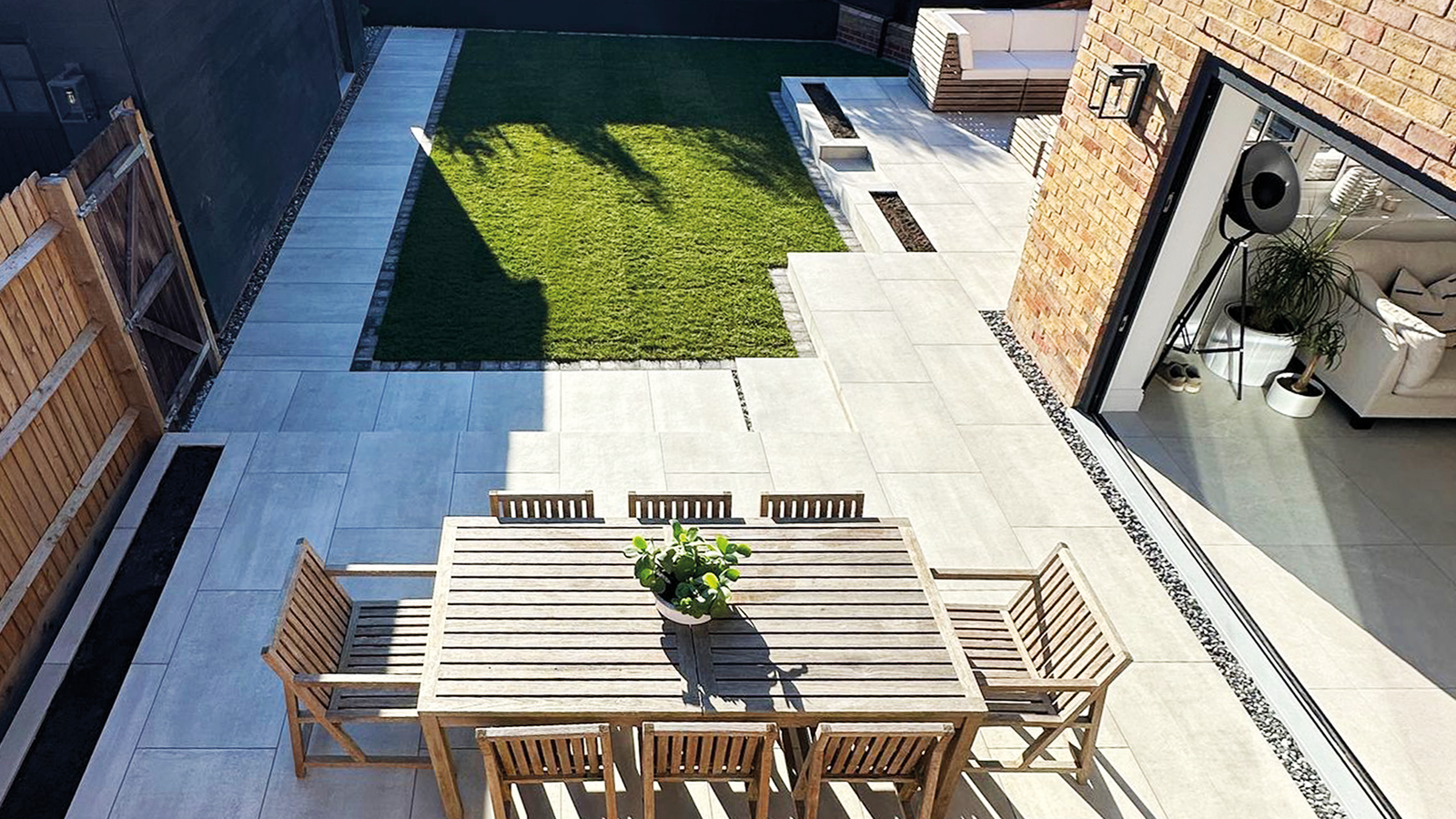 Natural Sandstone Patio with Steps
